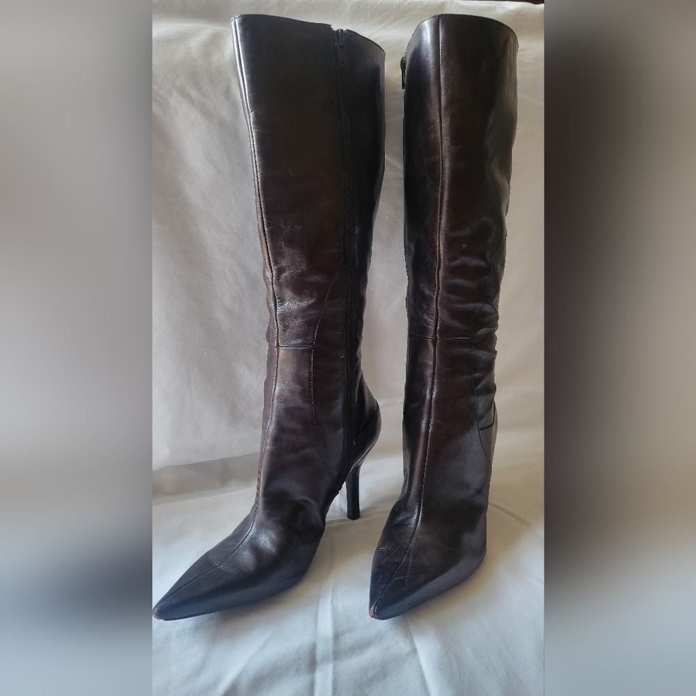 Nine West Black Heeled Boots with Stiletto Heel